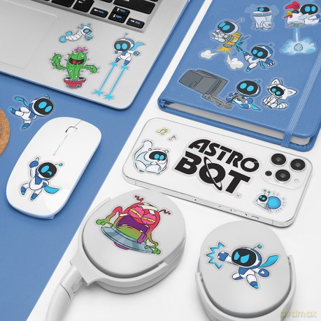 Zestaw Naklejek Dekoracyjnych Astro Bot - 47 szt.