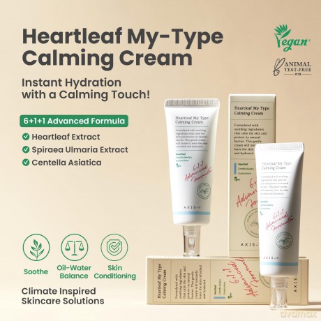 AXIS-Y - Heartleaf My Type Calming Cream - Baby Blue - 60 ml