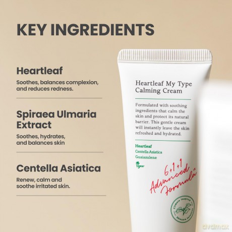 AXIS-Y - Heartleaf My Type Calming Cream - Baby Blue - 60 ml
