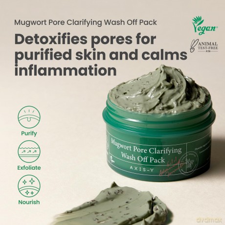 AXIS-Y - Mugwort Pore Clarifying Wash Off Pack - 100 ml