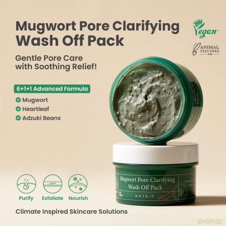 AXIS-Y - Mugwort Pore Clarifying Wash Off Pack - 100 ml