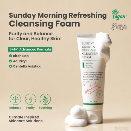 AXIS-Y - Sunday Morning Refreshing Cleansing Foam - 120 ml
