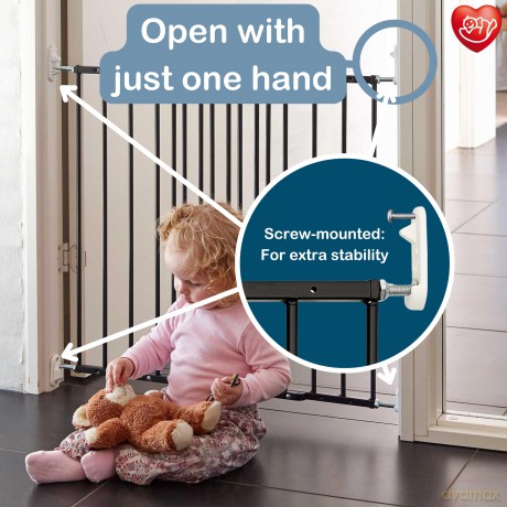 BabyDan - MultiDan Metal - Black - 62.5 cm to 106.8 cm (24.7 to 42)