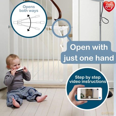 BabyDan - Safety Gate - Premier - White - 73,5 - 79,6 cm