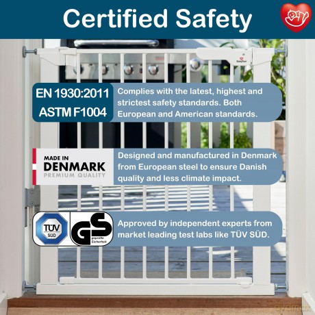 BabyDan - Safety Gate - Premier - White - 73,5 - 79,6 cm