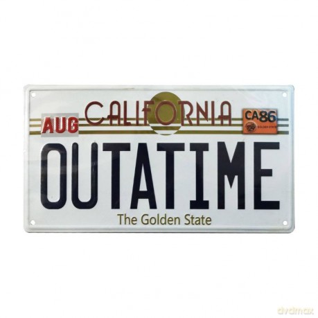 Back To The Future Replica Number Plate Tin Sign