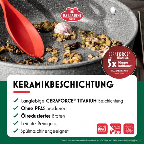 Ballarini - Salina Ceramic Saute Pan with Lid - 28 cm