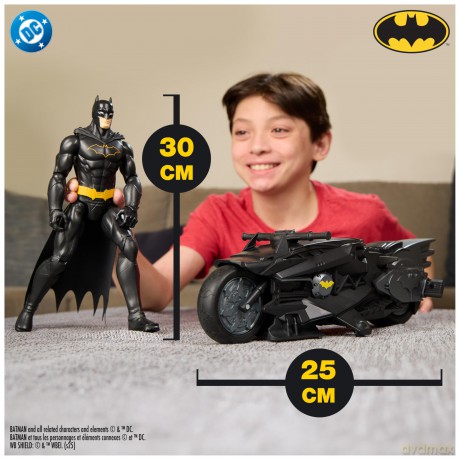 Batman - Stealth Batcycle RC w. 30 cm Batman (6072896)