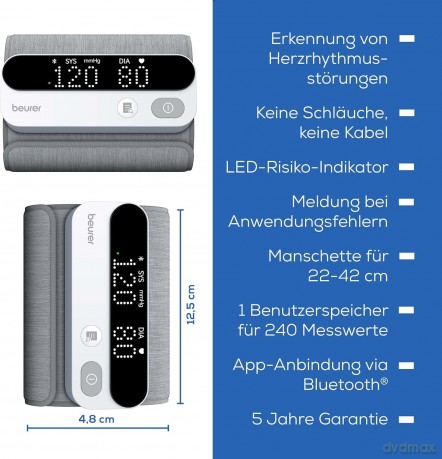 Beurer - BM 59 Blood Pressure Monitor with Bluetooth - 5 Year Warranty