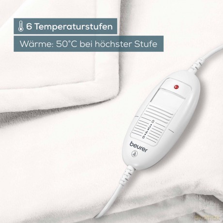 Beurer - HD 75 - Heating Blanket White - 3 Years Warranty