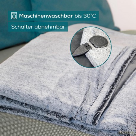 Beurer - HD 75 Green Planet Heating Blanket - Nordic Gray - 3 Years Warranty