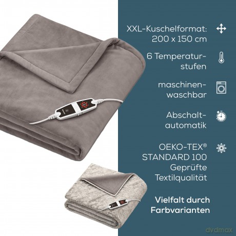 Beurer - Heating Blanket HD 150 XXL Grey - 3 Years Warranty