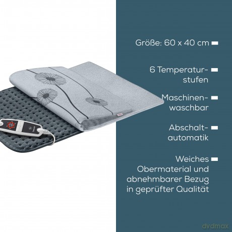 Beurer - HK 125 XXL Heating Cushion Gray - 3 Years Warranty
