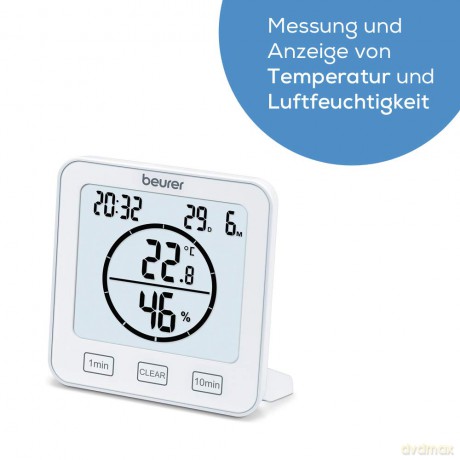 Beurer - HM 22 Indoor Termo Hygrometer - 3 Years Warranty