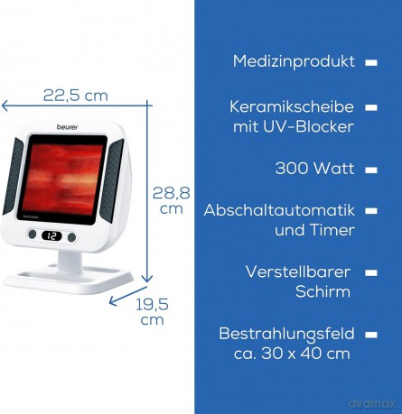 Beurer - Infrared Lamp IL 60 - 3 Years Warranty