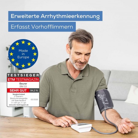 Beurer - Upper Arm Blood Pressure Monitor BM 53 - 5 Years Warranty