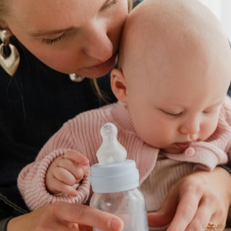 BIBS - Baby Bottle Nipple Round Silicone 2 Pack - Medium Flow