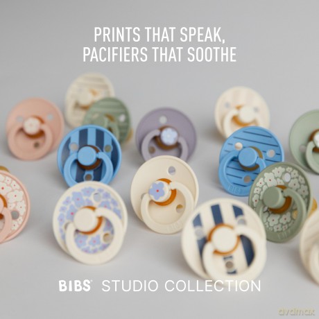 BIBS - Pacifier Studio Colour 2 PACK Block Latex - Blush Mix - Size 1