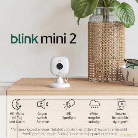 Blink - Mini 2 Smart Indoor Security Camera 2pcs set White