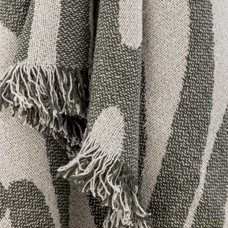 Bloomingville - Alk Throw - Green - Recycled Cotton