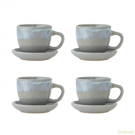 Bloomingville - Brenta Cup with Saucer - Blue