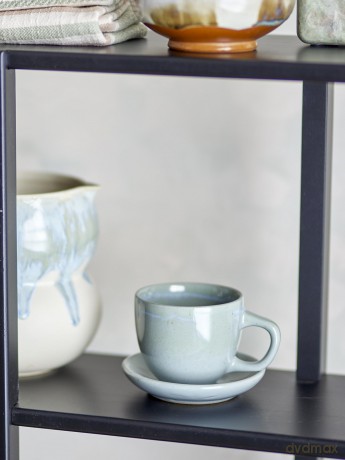 Bloomingville - Brenta Cup with Saucer - Blue