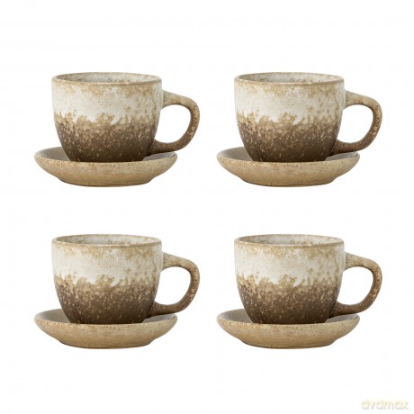 Bloomingville - Brenta Cup with Saucer - Nature