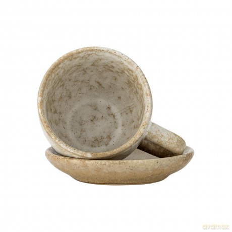 Bloomingville - Brenta Cup with Saucer - Nature