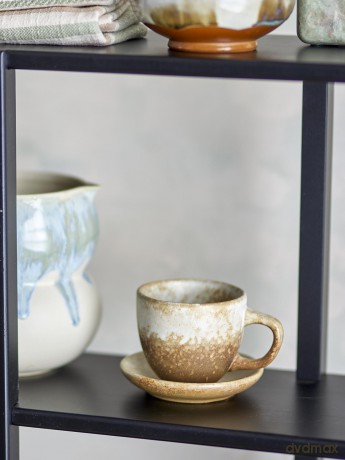 Bloomingville - Brenta Cup with Saucer - Nature