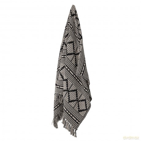 Bloomingville - Gutte Recycled Cotton Throw 160x130 cm - Black
