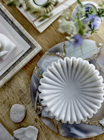 Bloomingville - Harmonia Bowl 17.5x6 cm - White Marble