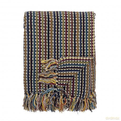 Bloomingville - Lazzario Recycled Cotton Throw 160x130 cm - Blue