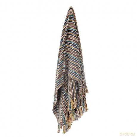 Bloomingville - Lazzario Recycled Cotton Throw 160x130 cm - Blue