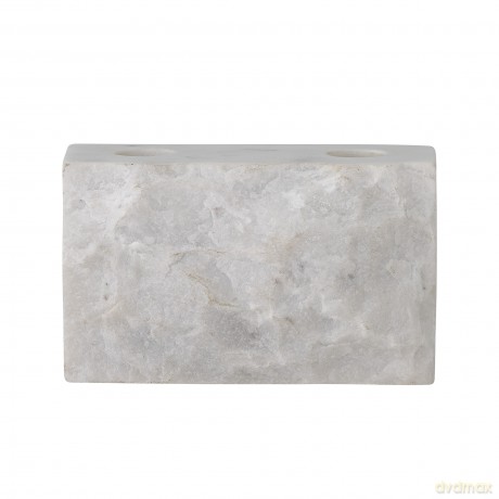 Bloomingville - Magie Candle Holder - White - Marble - E