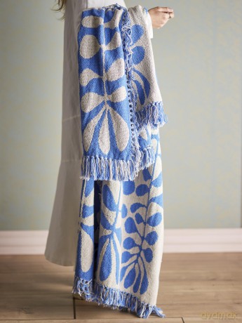 Bloomingville - Nevine Throw - Blue