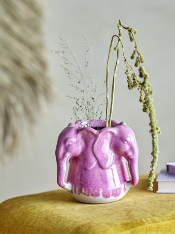 Bloomingville - Pontus Vase 15.5x15.5 cm - Pink Stoneware