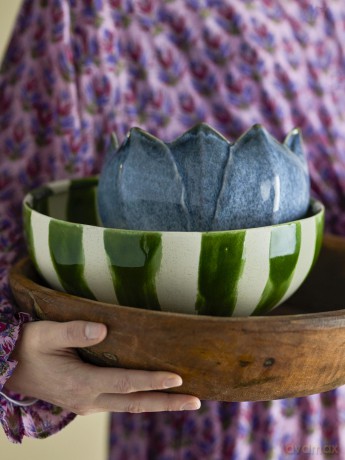 Bloomingville - Shakti Bowl - Green - Stoneware