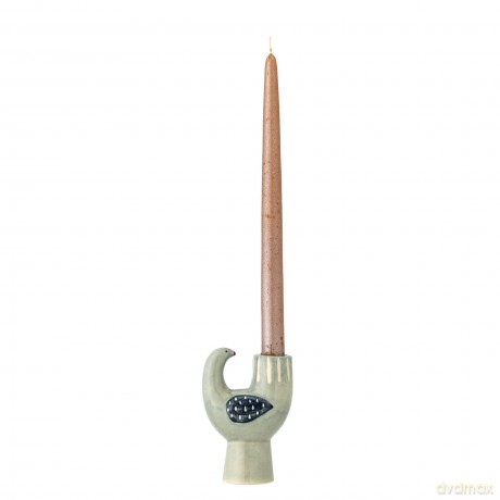Bloomingville - Trudy Candlestick H12.5 cm - Blue Stoneware