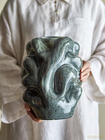 Bloomingville - Vuelle Vase - Grey - Stoneware