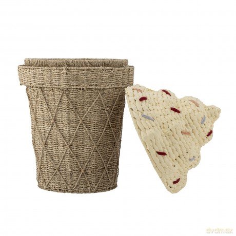 Bloomingville MINI - Cillie Basket w/Lid - Nature - Water Hyacinth
