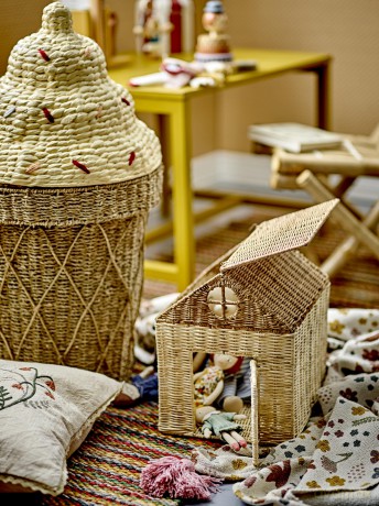 Bloomingville MINI - Cillie Basket w/Lid - Nature - Water Hyacinth