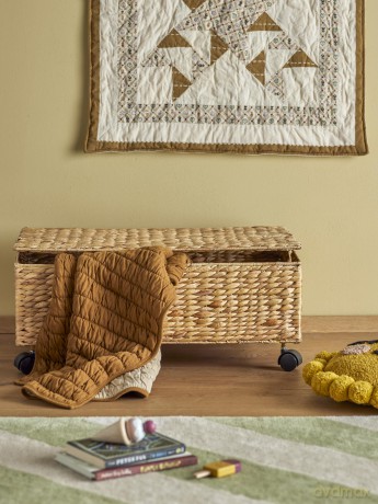 Bloomingville MINI - Nelas Basket w/Lid, Nature, Water Hyacinth (82064333)