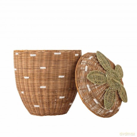 Bloomingville MINI - Pelino Basket w/Lid - Brown - Rattan