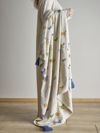 Narzuta Bloomingville MINI - Plane Throw - Nature