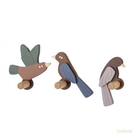 Wieszaki Bloomingville MINI - Set of 3 - Lewi Bird Hooks (82054427)