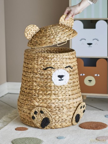 Bloomingville MINI - Timone Basket w/Lid - Nature - large