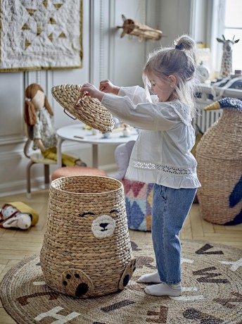 Bloomingville MINI - Timone Basket w/Lid - Nature - large