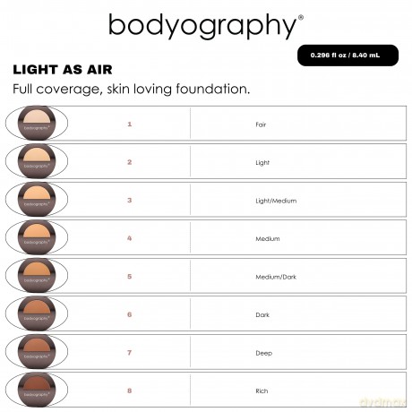 BODYOGRAPHY - SILK CREAM FOUNDATION 03 Light/Medium