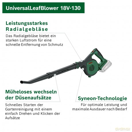Bosch - Battery Leaf Blower Universal 18V-130 Solo