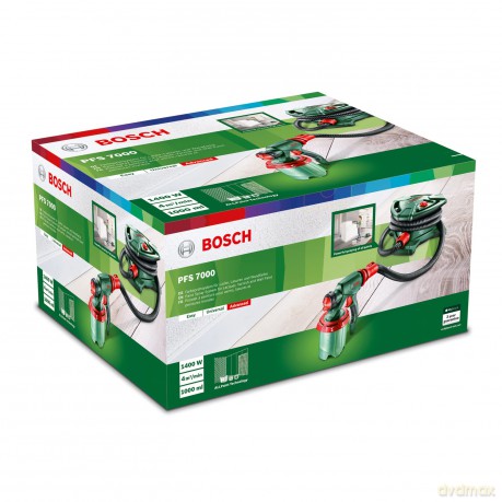 Bosch - PFS 7000 The 1400 W motor delivers best-in-class paint application with Application of paint (surfaces): 4 mÂ˛/ min